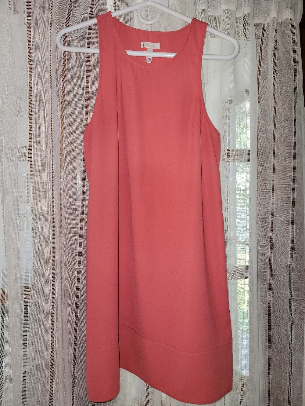 Leith Coral Sleeveless Shift Dress